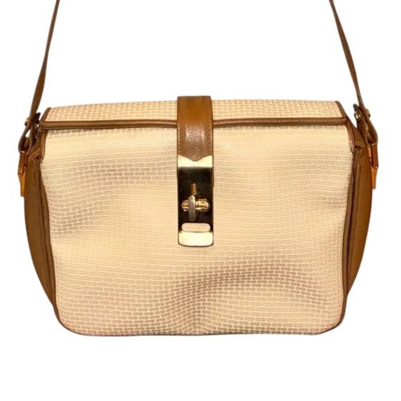 Bally Vintage (1970s) Monogram Canvas & Leather Crossbody Bag Made in Italy - Picture 2 of 13